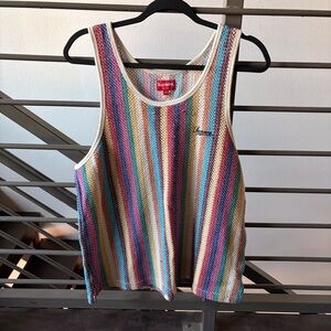 Supreme knit rainbow tank top | summer casual streetwear blograp
